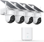 aosu D1 Classic Wireless Security Camera System - 4-Cam Kit, Solar Powered, Outdoor