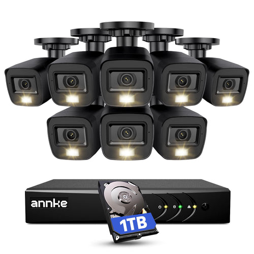 ANNKE 3K Lite Wired Security Camera System - 8x 2MP Cameras, 1TB HDD, Outdoor