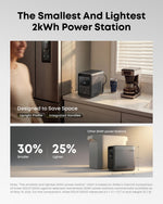 Anker SOLIX S2000 Portable Power Station - 2010Wh, 1500W/3000W Peak, LiFePO4