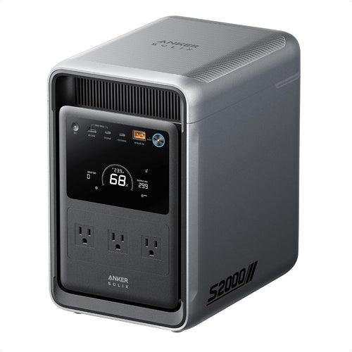 Anker SOLIX S2000 Portable Power Station - 2010Wh, 1500W/3000W Peak, LiFePO4