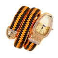Greenmowers Women's Snake-Shaped Quartz Watch – Crystal Accent Design
