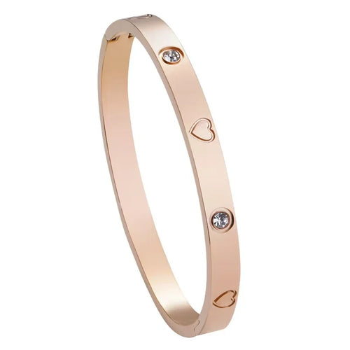 Greenmowers Unisex Stainless Steel Bangle Bracelet – Elegant Couple Style