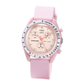 Greenmowers Women's Colorful Silicone Quartz Watch – Large Dial Fashion Style
